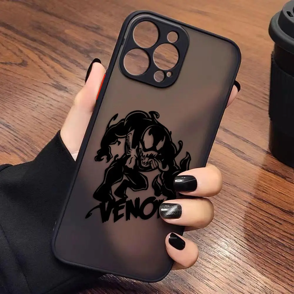 thumbnail image 1 of Funda para iPhone Apple 14 13 11 12 MINI Pro XS Max XR X 7 8 SE 2022 2020 6 Plus Funda Capa Shell Marvel Spiderman Venom LOGO, 1 of 5