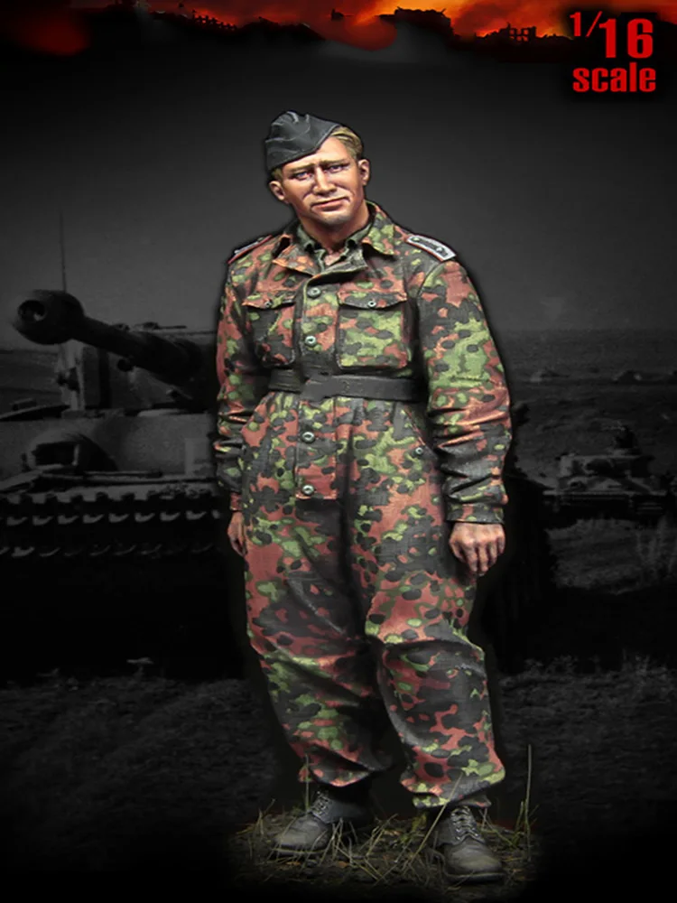 Neuer unmontierter 1/16 120mm Panzer Crewman, Kursk 1943 Resin-Bausatz, DIY-Spielzeug, unbemalte Bausätze