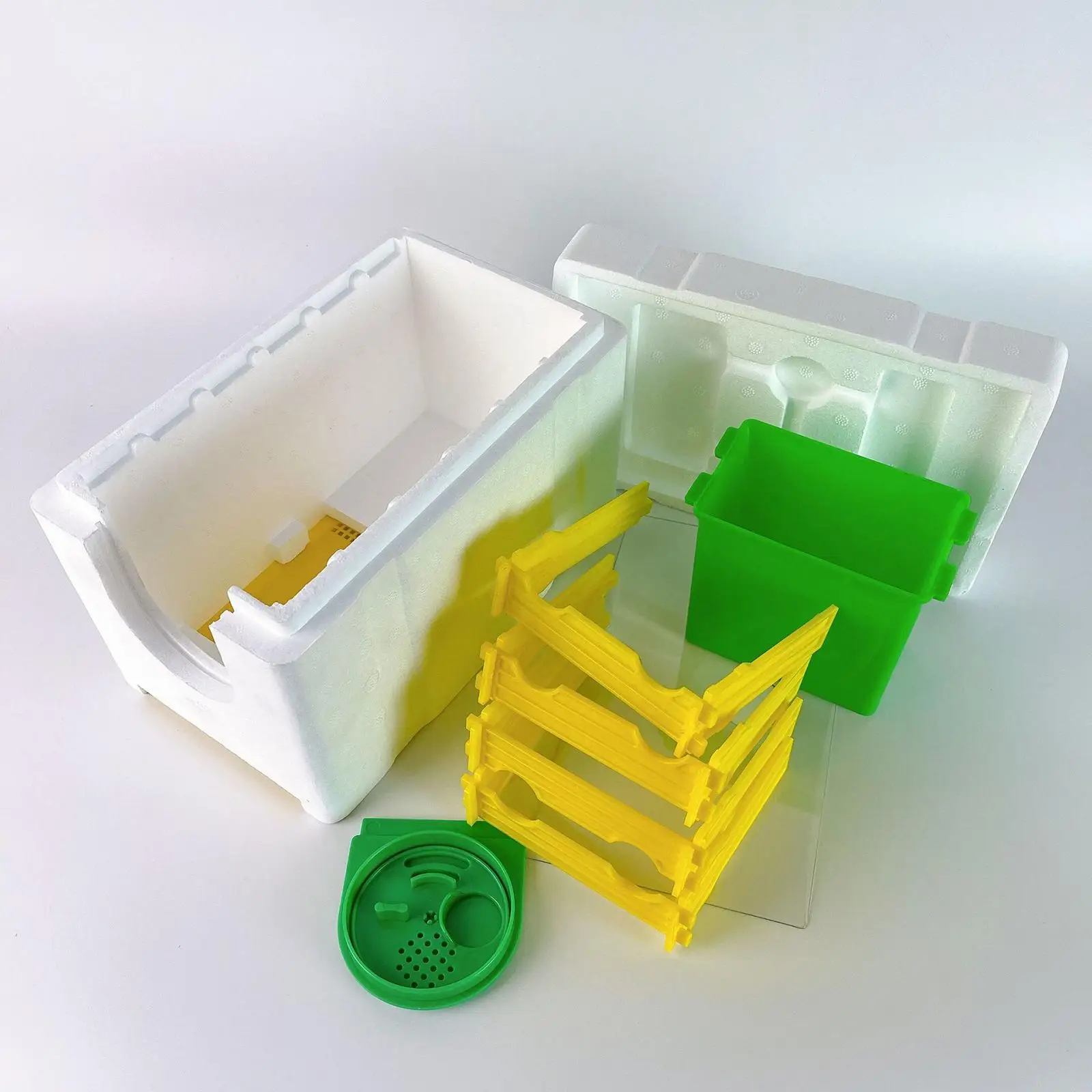 Beekeeping Breeding Rearing Nuc Reserve 9.5 x 5.8 x 6.5 inches with 4pcs nest Professional Accessories