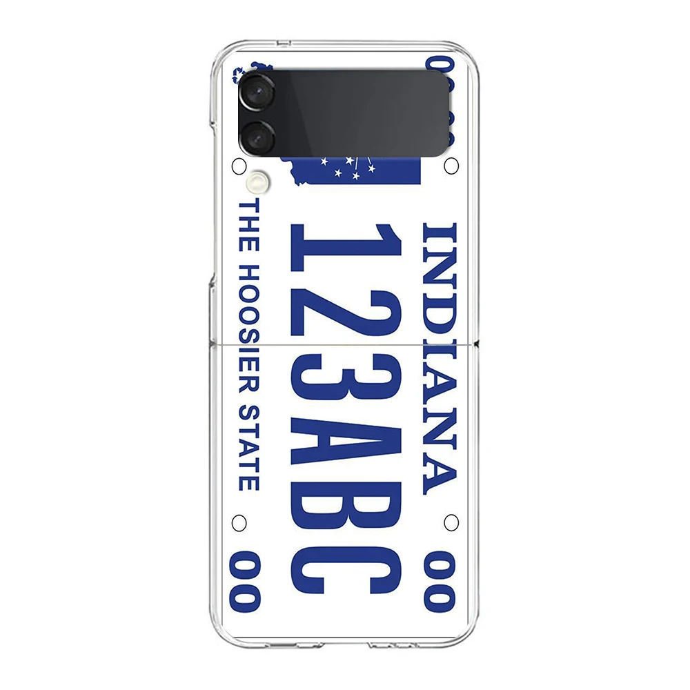 Vintage Humor License Plate Design Hard PC Transparent Phone Case