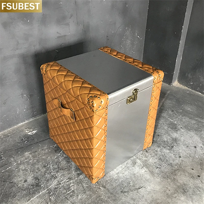 

FSUBEST Американский металлический винтажный кофейный столик из алюминиевого сплава