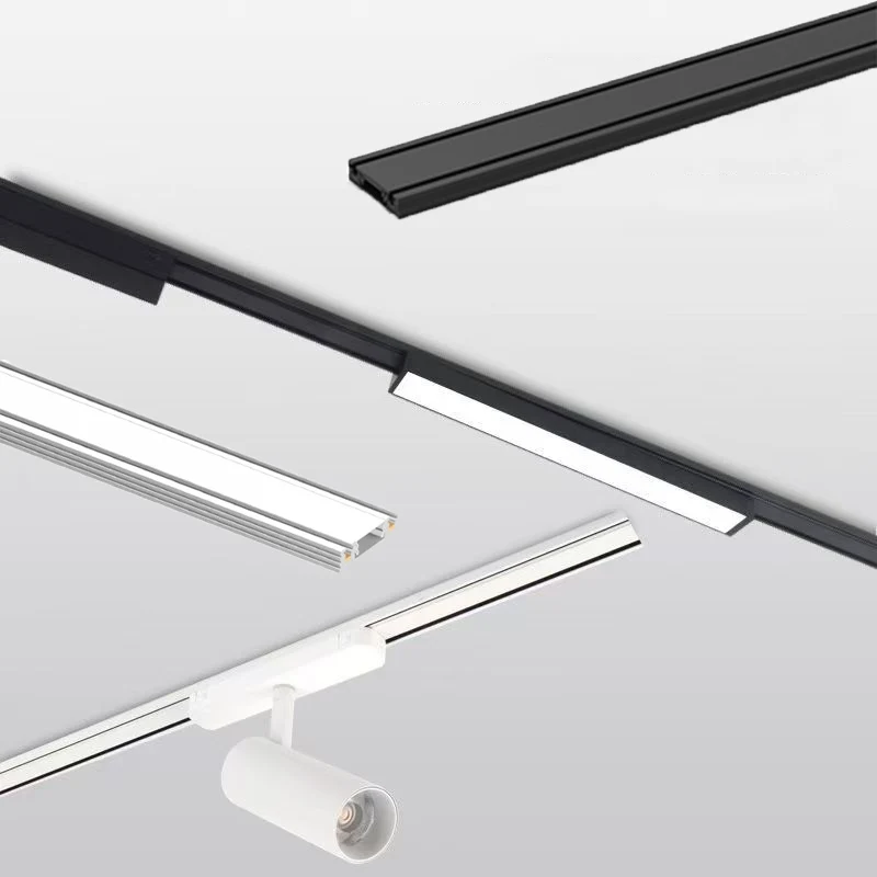 Surface Mounted Linear Track Light Rail 10mm Magnetic Track Rail for ...