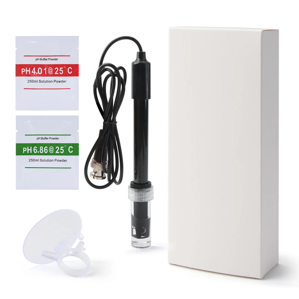 Yieryi Ph Replacement Probe Aquarium Hydroponic Laboratory Electrode Ph Meter Potential Test BNC Q9 Connector 1.2/3M Wire Probe 6