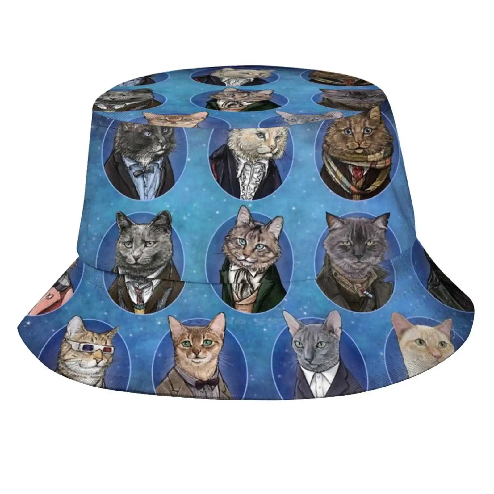 Doctor Mew Cappelli Da Pescatore Unisex Cappelli Da Pescatore Gatti Doctor Mew The Doctor Kitties David Tennant Matt Smith William Hartnell