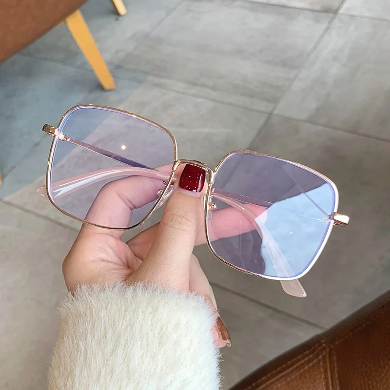 

Square Shape Anti Blue Light Women's Eyeglasses New Fashion Women's Glasses Frame Shining Edge Computer Glasses Women