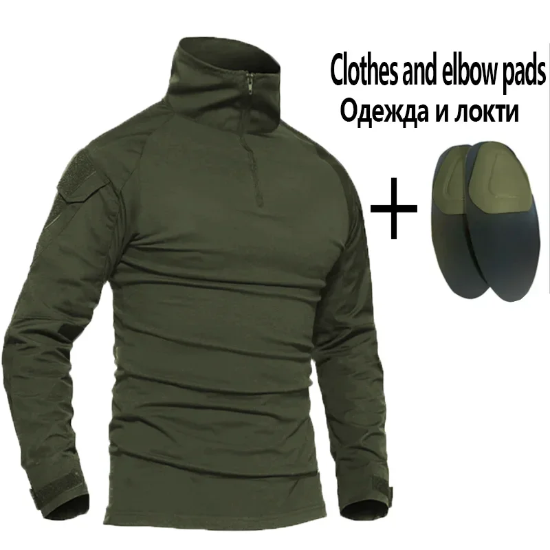 Softair Paintball Work Clothing Uniform Tactical Combat Camouflage Shirts Cargo Knee Pads Hunting Pants Sets Men Clothing 2