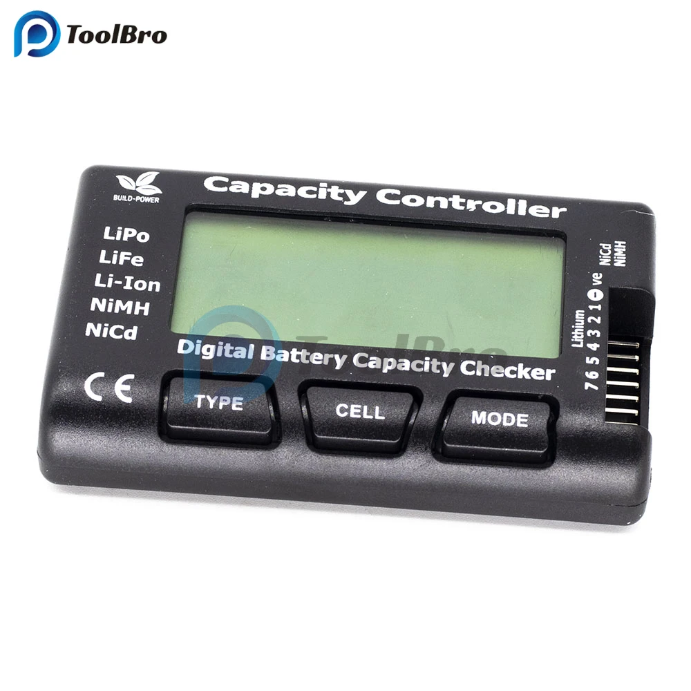 1-7S LED Digital Battery Capacity Checker LiPo LiFe Li-ion Nicd NiMH Battery Tester Voltage Meter Voltmeter Capacity Controller 2