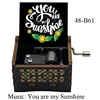 You Are My Sunshine Music Box Black Wooden New Design Friend Husband Wife Girlfriend Daughter Birthday Christmas Cute Gifts 3