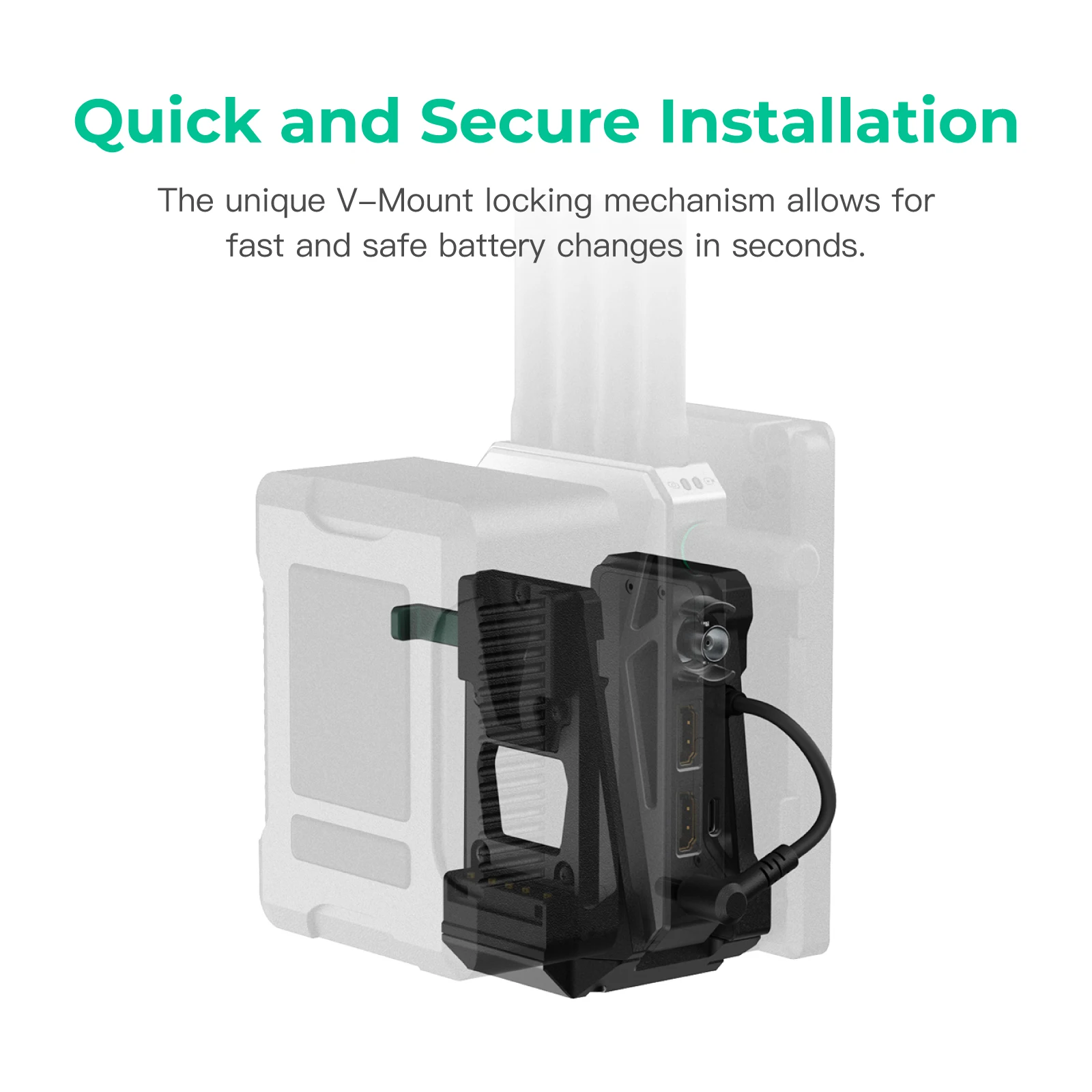 Accsoon V-Lock adapter for the CineView Master 4K and CineView 2 SDI wireless tr