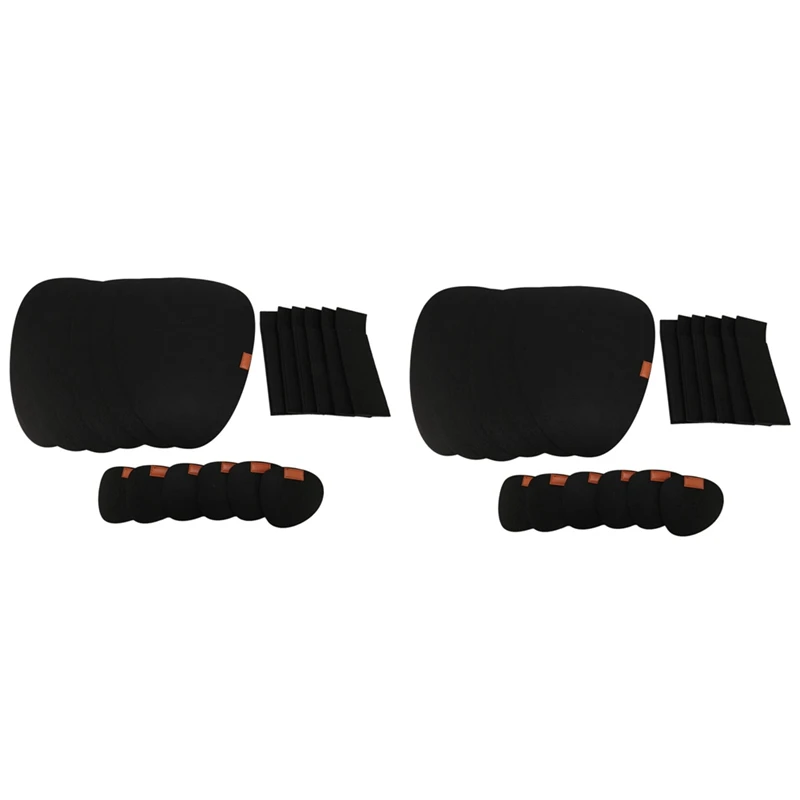 

New Felt Placemat Set Of 36 - Washable -Heat-Resistant Placemats -Contains Coasters And Cutlery Bag Black