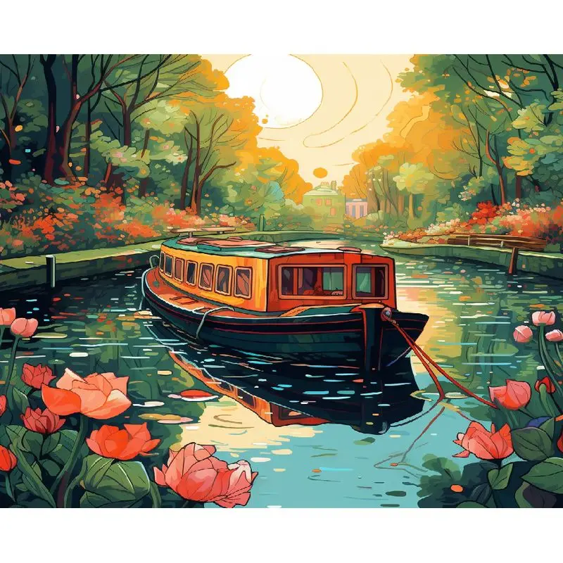 

GATYZTORY 40x5 0 см Раскрашивание по номерам фотообои живопись по номерам для взрослых домашний декор Diy подарок