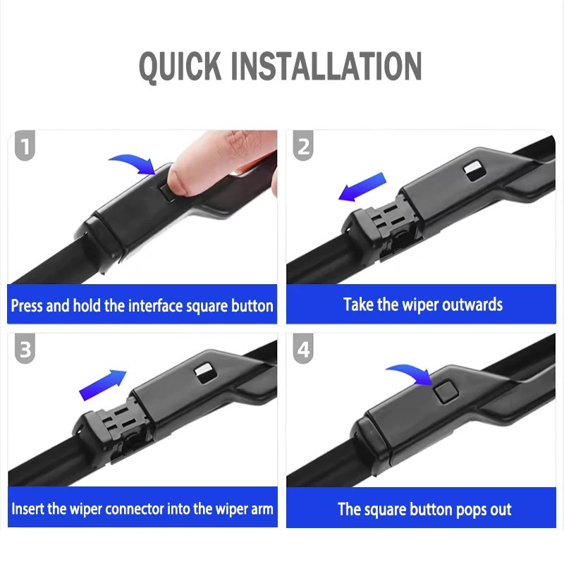 Wiper Blades For Renault Twingo 2 BJ 2007-2014 Front  Windshield Clean Window Windscreen Auto Parts Car Rain Brushes 24''+16'' 6