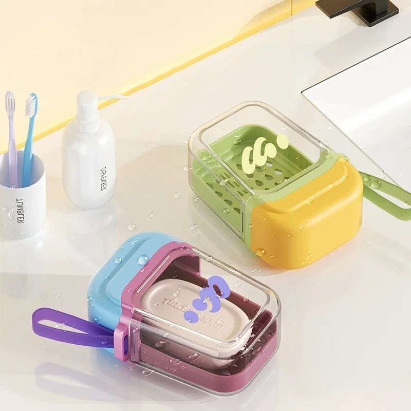 Portable Mini Soap Box Portable Mini Soap Box Sealed Drain Moisture-Proof Transparent Luxury Soap Box Casa Bathroom Accessories