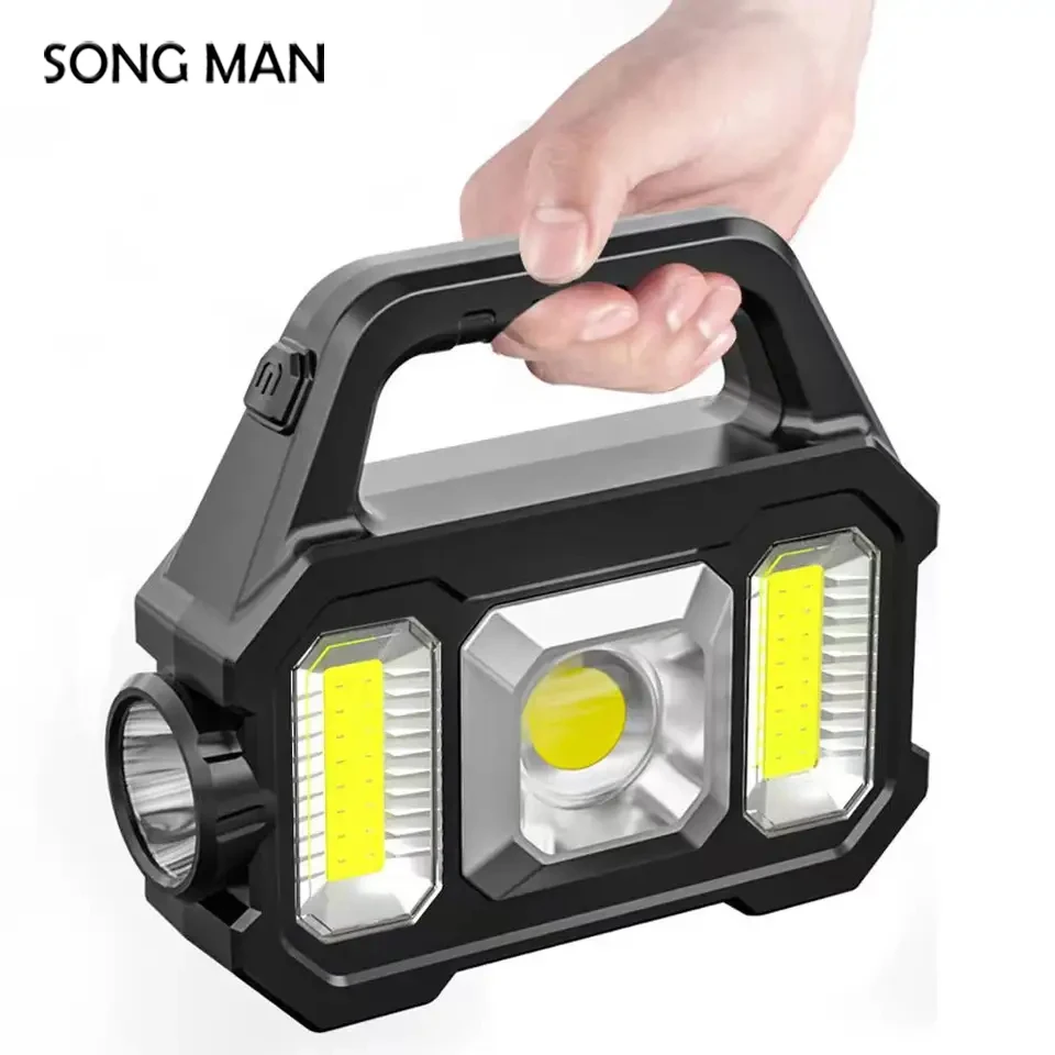 New Flashlight Strong Light Charging Outdoor High Power Ultra Bright Long Range Home Cob Portable Searchlight Outdoor SONG MAN