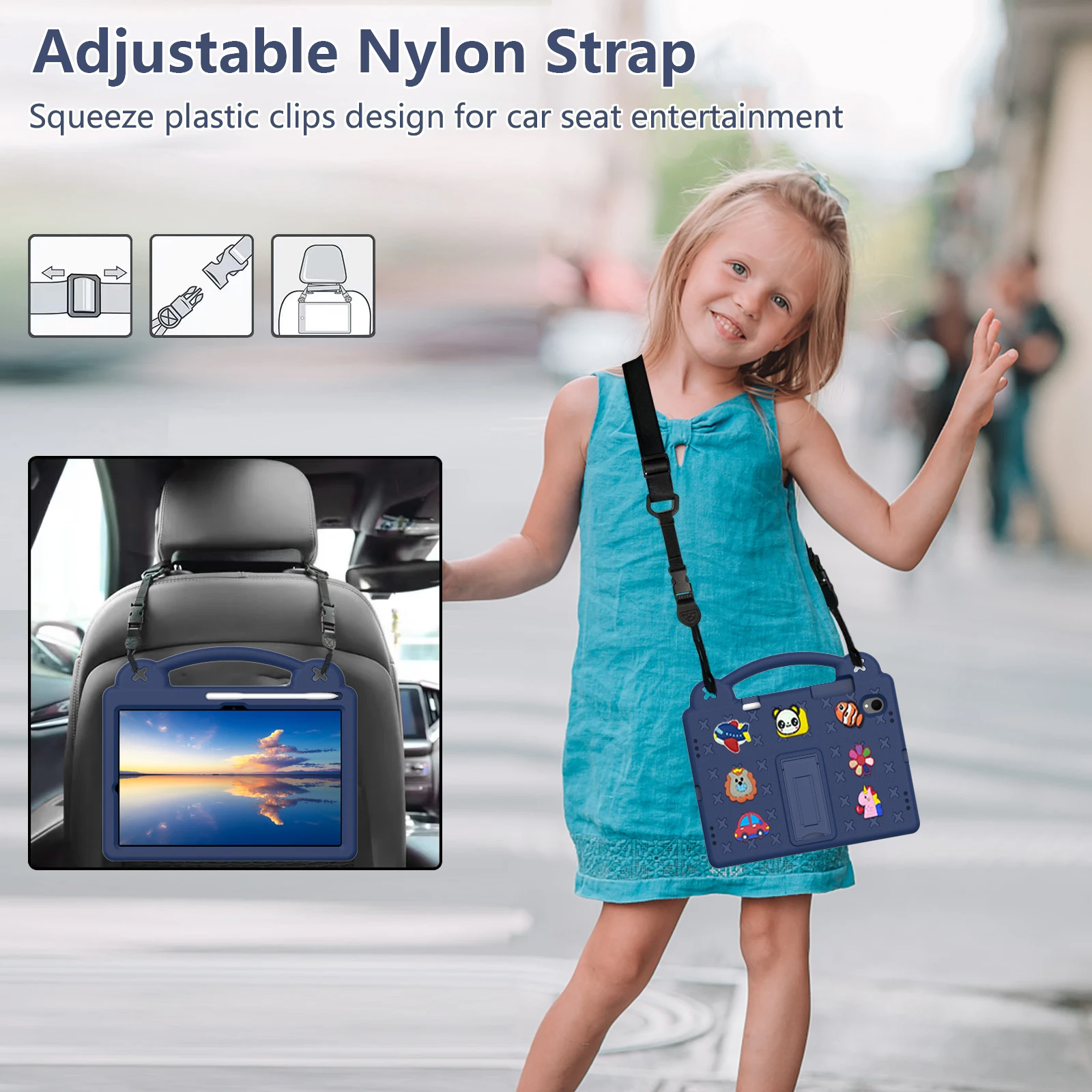 EVA Kids Protective Tablet Stand Case