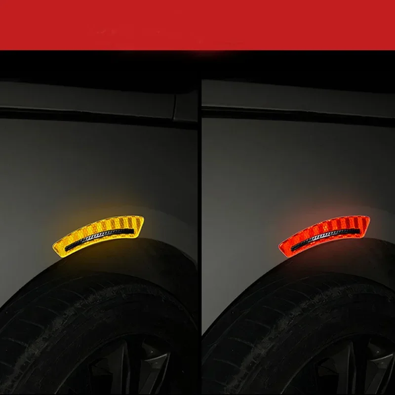 Praktischer, glänzender, reflektierender, sonnenbeständiger Auto-Kotflügelschutz, Radlaufleisten, Aufkleber, Rad-Augenbrauen-Aufkleber, dekorativ – Detail 5