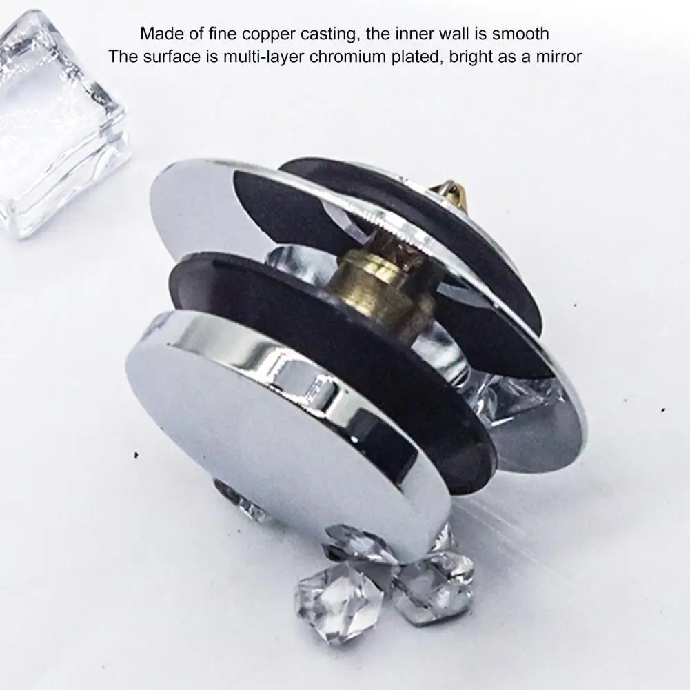 

Universal Push-type Pop-up Stopper Effortless Bathing with Universal Brass Bathtub Drain Plug Stopper Easy Install Pop-up for A