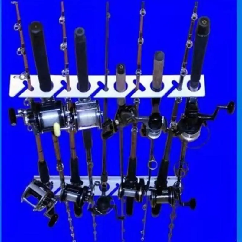 3pcs Horizontals 10-Rod Fishings Rod Holder Wall Mounted Fishings Poles Rack for Garage,Wall, Ceiling Rod Stand Easily Install