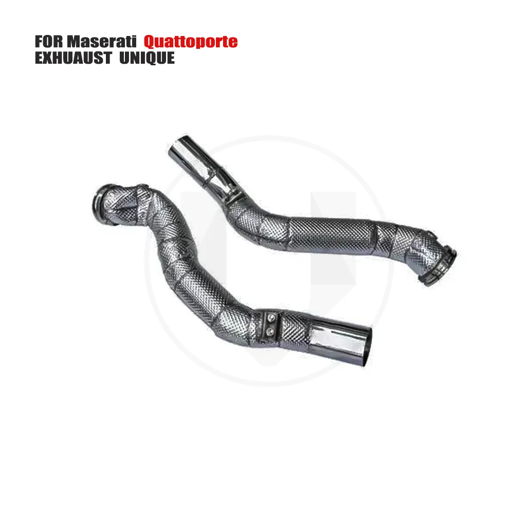 

UNIQUE Exhaust Manifold Downpipe for Maserati Quattoporte 3.0T Car Accessories With Catalytic converter Header Without cat pipe
