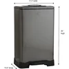 Household Essentials TK10XL-1 Trash Krusher 50L, 50 Liter, Black Stainless 3