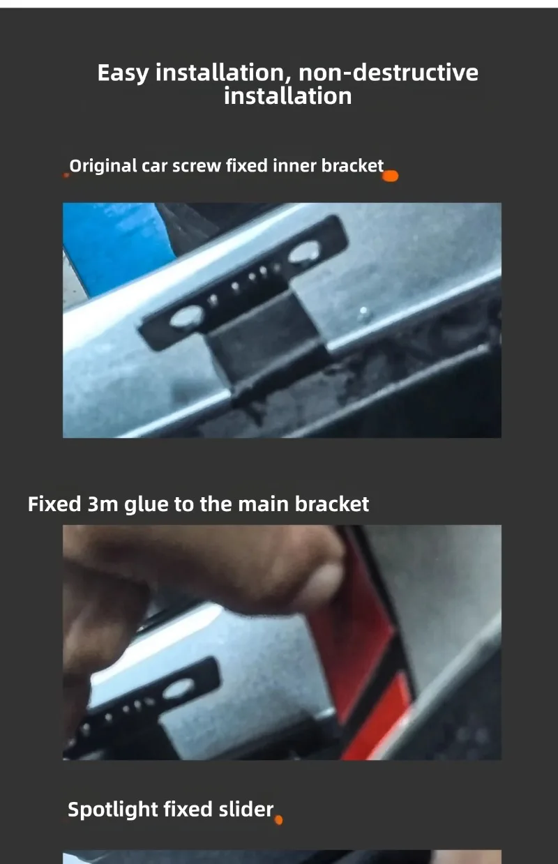 For NEW BJ40E Car A Pillar Led Spotlight Bracket Front Engine Hood Quick Release Dual Guide Rail Expansion Stand Lamp Holder detail image 6