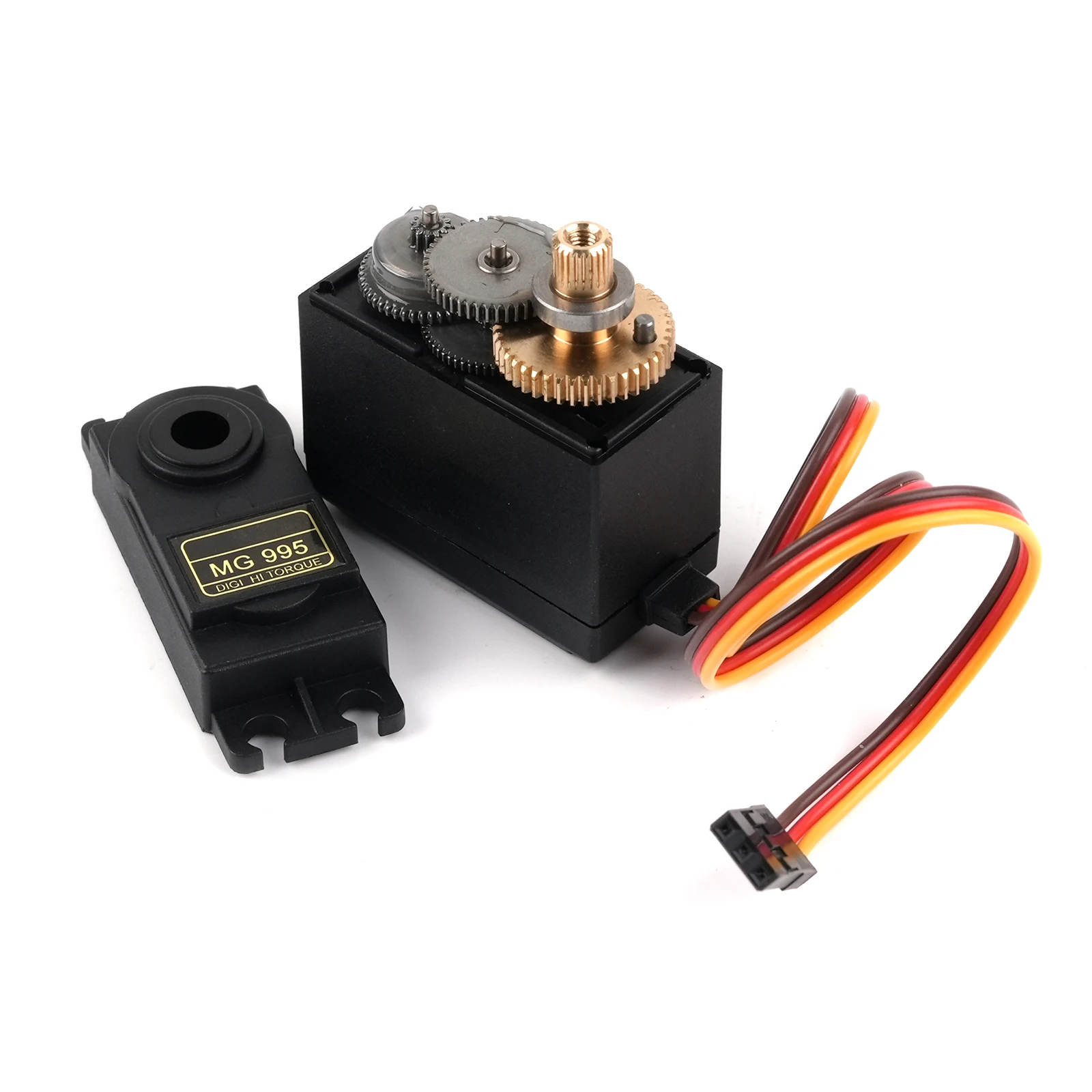 Servo MG995 13KG tout métal avec engrenages métalliques visibles, idéal pour applications RC.