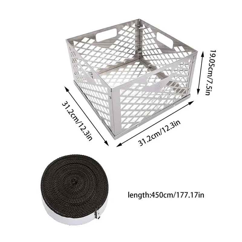 Smoker Modification Kit BBQ Modification Kit Stainless Steel Mod Mod Tool With Charcoal Basket Smoker Accessories Sealing