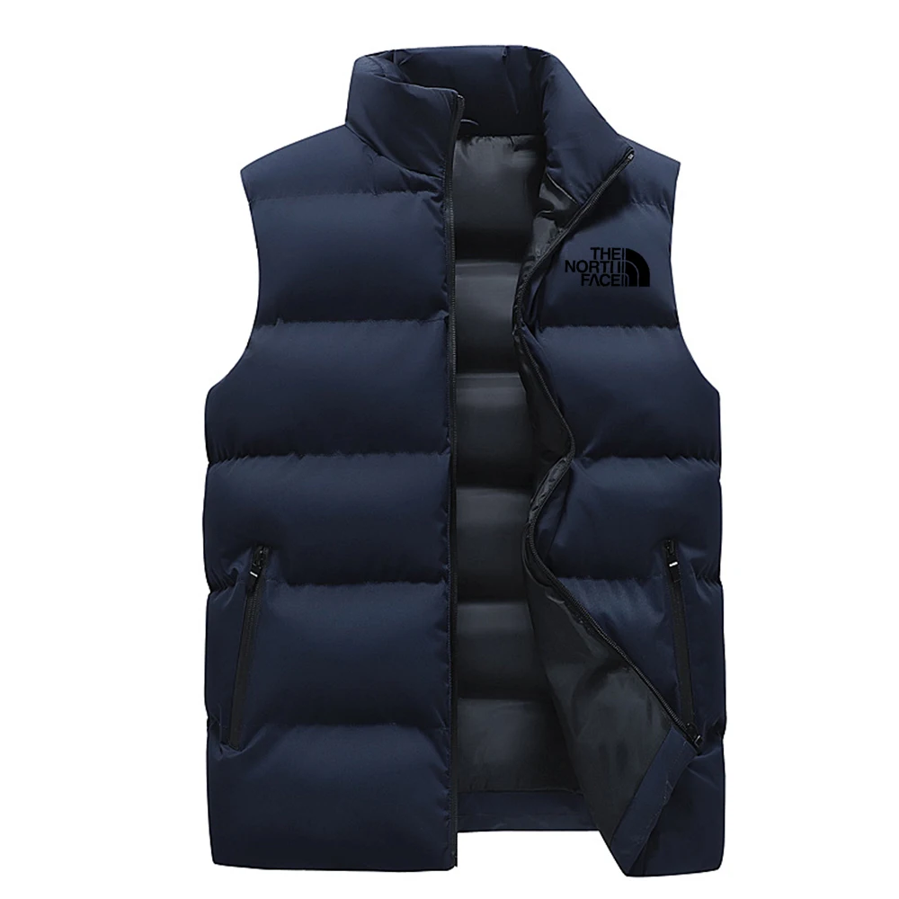 Men's Fashion High-quality Luxury Vest Jacket Unisex Warm Windproof Sports Down Coat Winter Waterproof Hiking Sleeveless Jackets