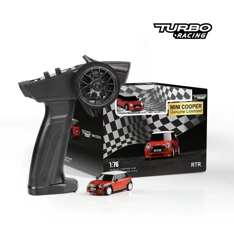 Turbo Racing 1:76 Rc Auto Con Licenza Mini Cooper F56 3 Door Hatch 1/76 Radiocomando Racing Rc Car Rtr Kit Per Bambini E Adulti Regalo