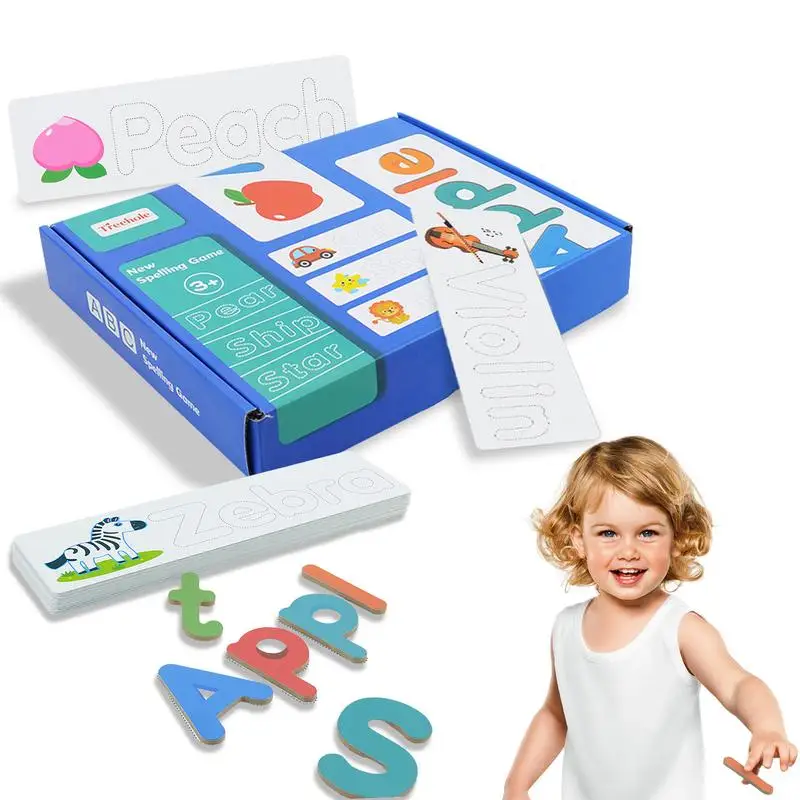 

Spelling Games For Kids See & Spell Matching Letter Toy Letter Jigsaw Puzzle Toys For Kids Montessori Preschool Education