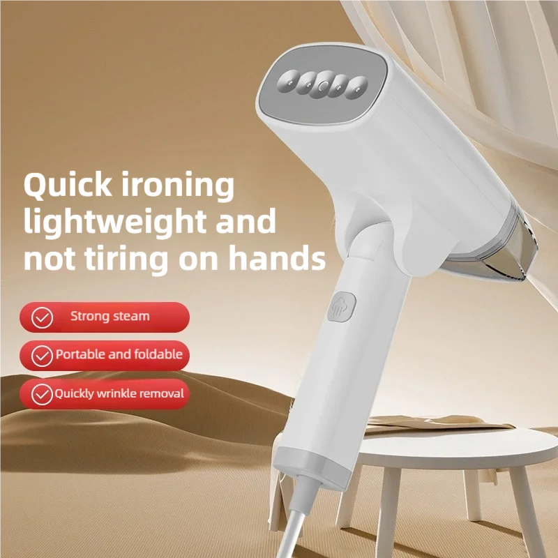 1300w máquina de engomar portátil aquecimento rápido dobrável portátil para dormitório estudantes engomar roupas engomar escova a vapor 2