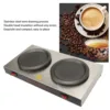 Double Coffee Warmer Commercial Coffee Pot Warmer Double Hot Plate Stainless Steel Portable Standard Decanter Warmer for Cafe Br 3