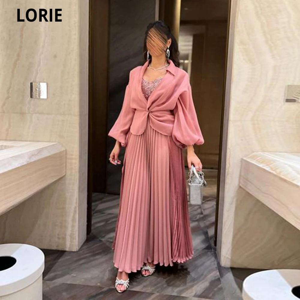 

LORIE A-Line Saudi Arabia Prom Dresses With Jacket Evening Party Dresses Beadings Vestidos De Fiesta Elegantes Para Mujer 2023