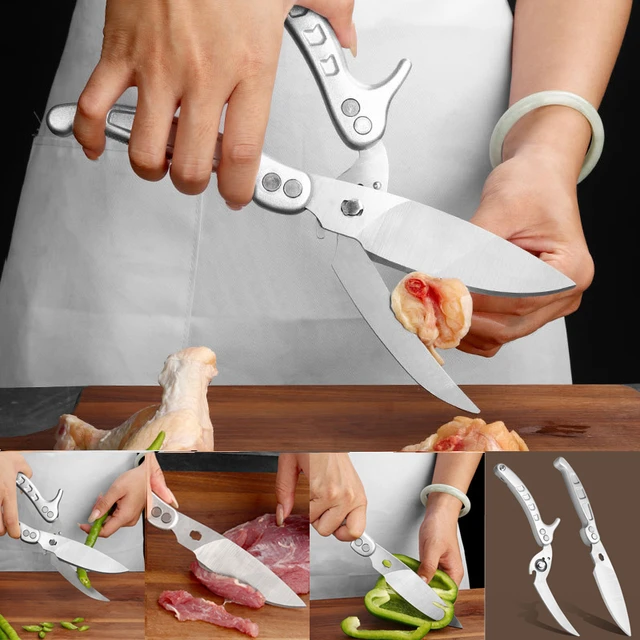 Steel Kitchen Scissors Shears Chicken Bone Fish  Kitchen Shears Chicken  Bone Cut - Kitchen Knives - Aliexpress