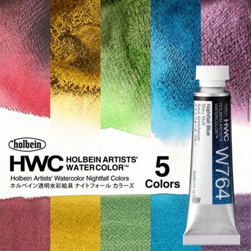 Neue Holbein Künstler Precipitated Aquarellfarbe 5 Ml/15 Ml Nightfall Farbe Professionelle Anfänger Malerei Malerei Kunstbedarf S23Ff38736704405B9878C95C9Cc665763