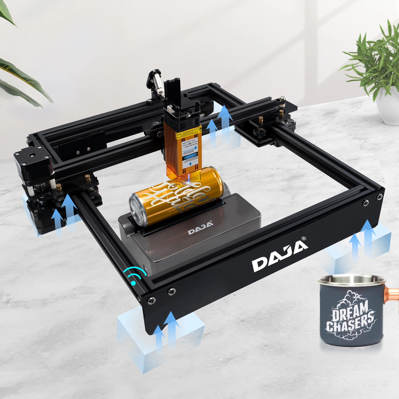 Daja-レーザー彫刻機,CNC,ポータブル,ロゴ彫刻機,木材