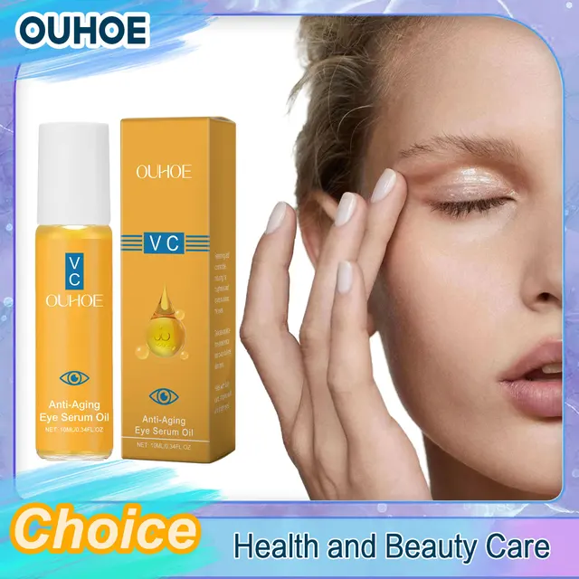 Anti Aging Eye Essence Oil Firming Brightening Reduce Wrinkle Fade Fine Lines Remove Puffiness Hydrating Smooth VC Eye Serum Oil 1