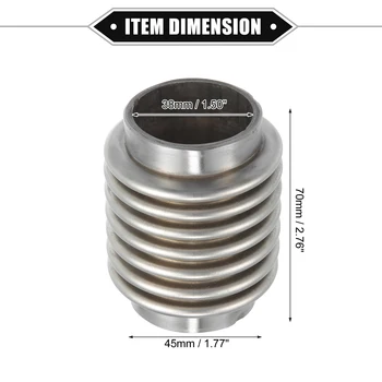 X Autohaux 63x102 มม.63x203 มม.76x102 มม.ท่อไอเสีย Flex ท่อรถท่อไอเสียท่อยืดหยุ่นท่อ Universal ไอเสีย Joint 8