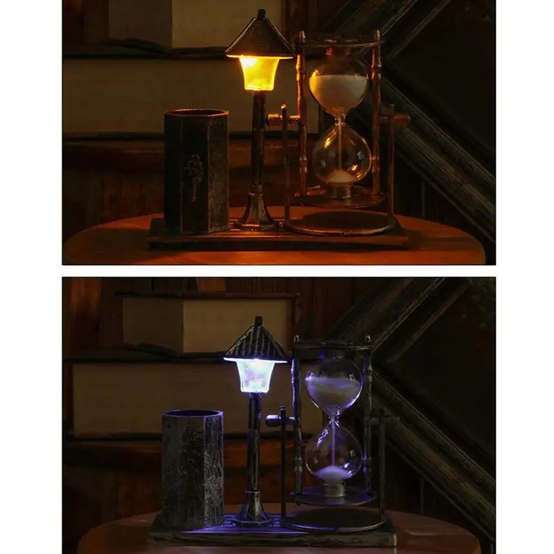 Sand Timer Liquid Hourglass Timer Colored Hourglass Desktop Decor Hourglass Sand Pen Holder Lamp Quicksand Street Lamp Pen Holder Night Light Quicksand Street Ornament Timer sand timer liquid hourglass timer colored hourglass