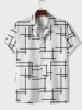 Men's Shirt Soft Comfortable Short Sleeve Shirt Summer Hawaiian Shirt Lines Fashion Design Men's Clothing Extra Large Size 1