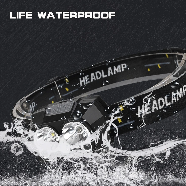 USB rechargeable LED Headlamp For Running Fishing