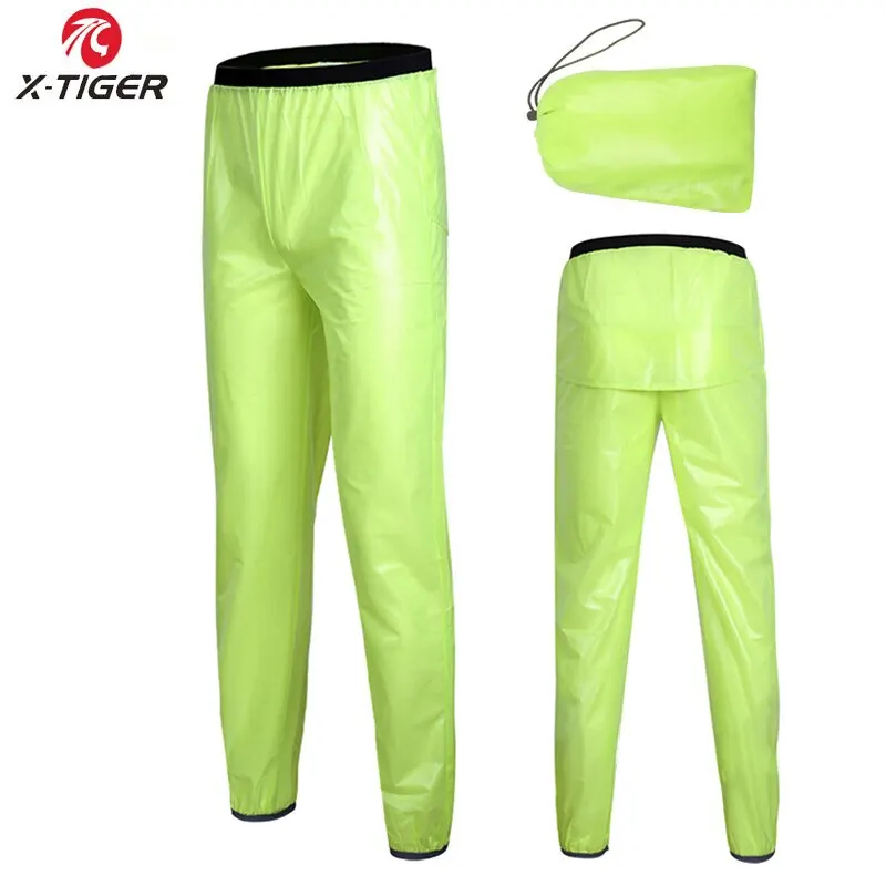 X-TIGER Cycling Rain Pants Waterproof Quick-Dry MTB Bike Cycling Outdoor Sports Multi-use Running Hiking Camping Fishing Biking