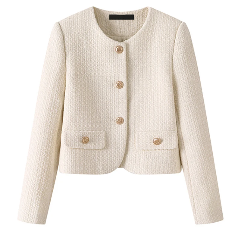 Women's Elegant Solid Button Cardigan