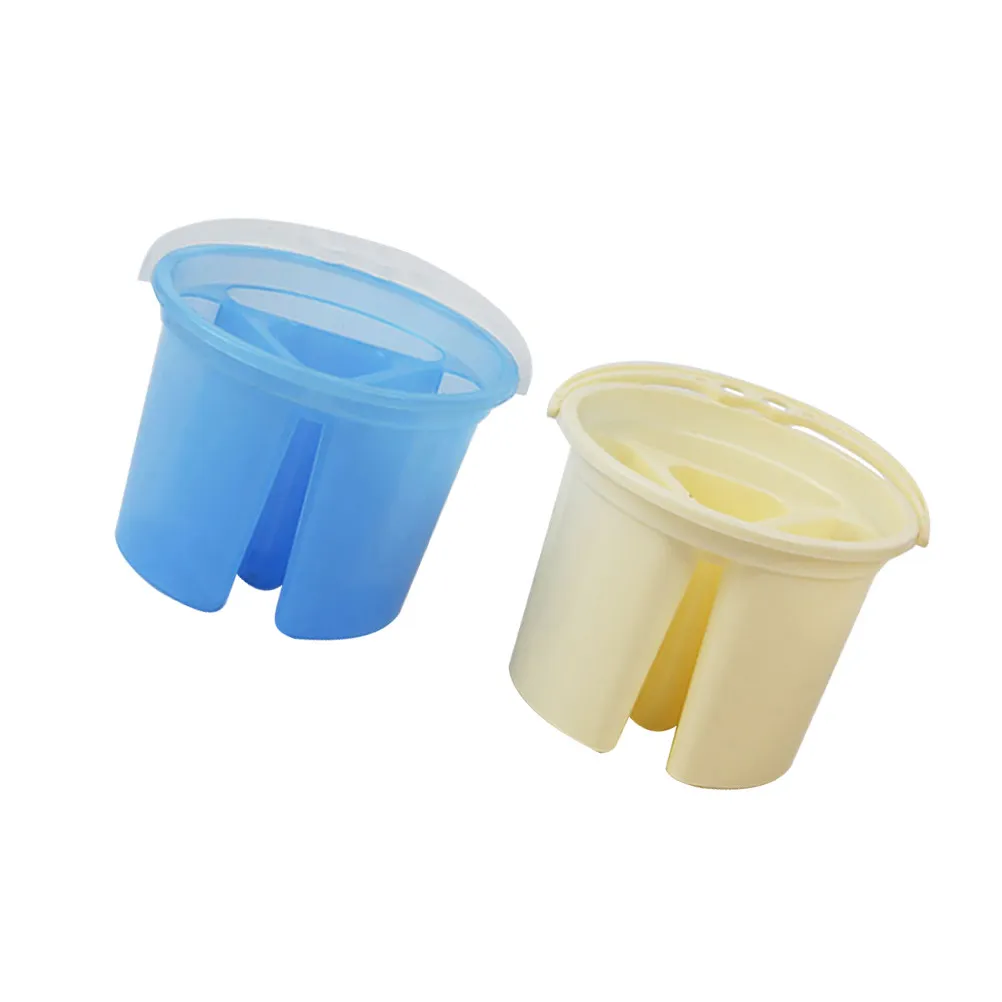 2pcs 워시 브러쉬 컨테이너 아티스트를위한 휴대용 페인팅 펜 와셔 홀더 어린이 세척 버킷 브러쉬 분지 미술 용품