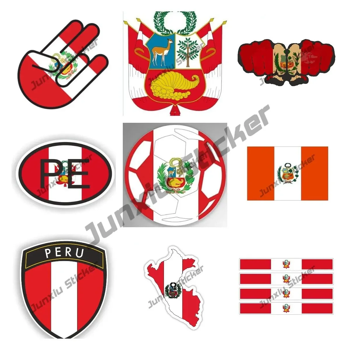 

Peru Flag Vinyl Decal Sticker Peru Flag Football Map Car Sticker Country Code PE Decal Car Window Bumper Car Accessories KK13cm