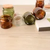 60pcs Custom Logo&Packaging 100ml Scented Candle Jar with Cork Lid Amber Green Grey Clear Glass Empty jars 4