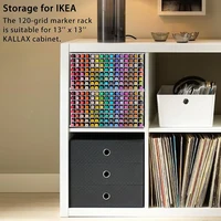 Art Marker Storage Rack For 72/120 Markers, Watercolour Brushes Pens Color Pencils Organizer Holder For Desk 2