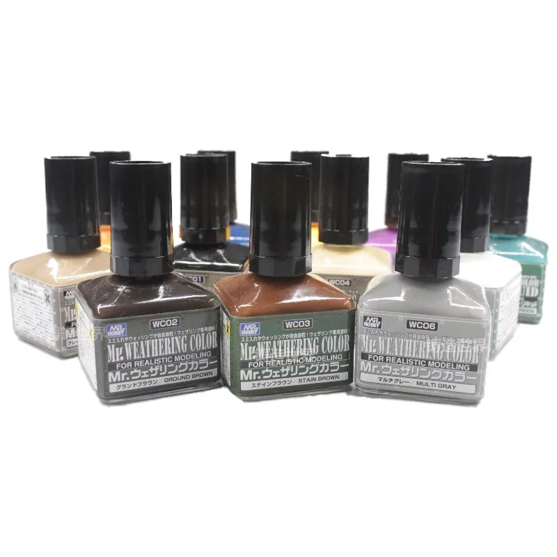 Mr Hobby WC01-18 Color Nitro Oil Paint Old liquid Aging fluid Penetrating fluid Stain lotion Suitable for assembled models 40ml 3