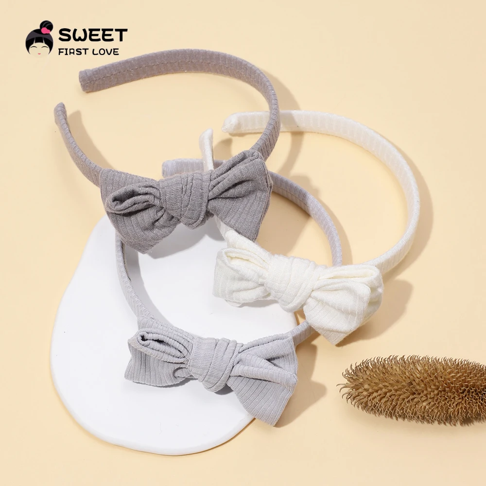 Baby Accessories For Newborn Toddler Kids Baby Girl Boy Headband  Solid Color Hairhoop Simple  Atmospheric Bow Hair Accessories - 3