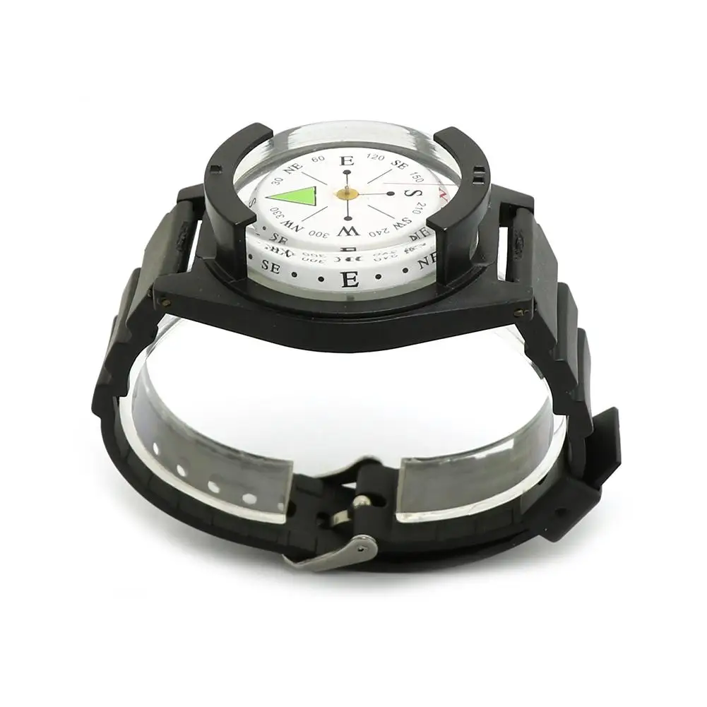 New Arrival Outdoor Mini Lightweight Wristwatch ABS Compass Rubber Watchband Outdoor Survival Watch Black Band Tool Accessory